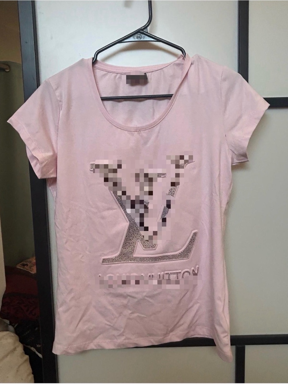 Light Pink Logo Short-Sleeve Tee for Women